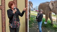 Carolyn Hennesy sings at the General Hospital Fan Club Weekend and poses with her dog, Bela Lugosi | Image: Instagram